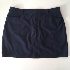 Eddie Bauer Size 14 Navy Blue Skort (Skirt + Shorts) 4 Pockets Stretch
